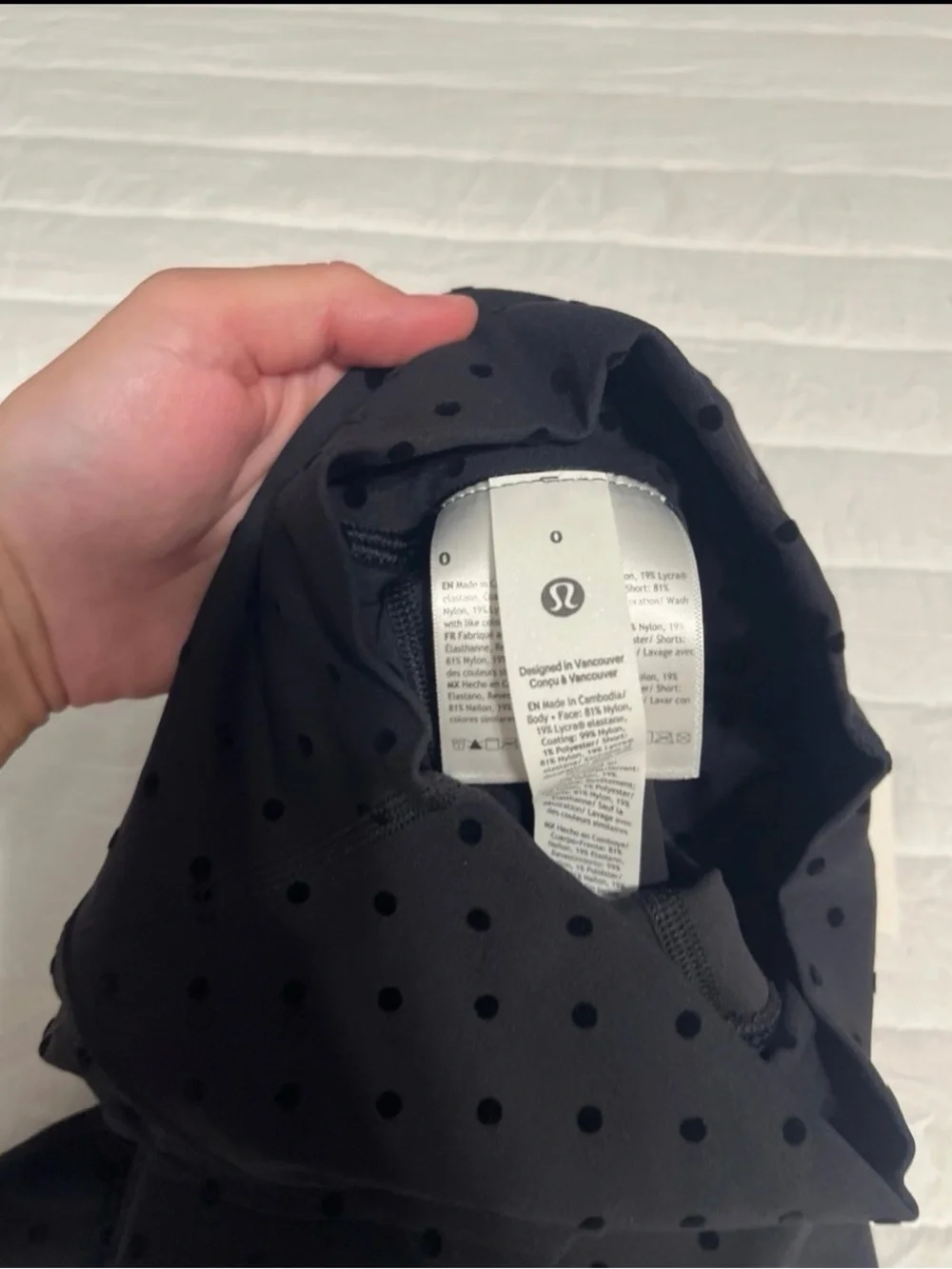 lululemon athletica Black Polka Dot Skater Skirt